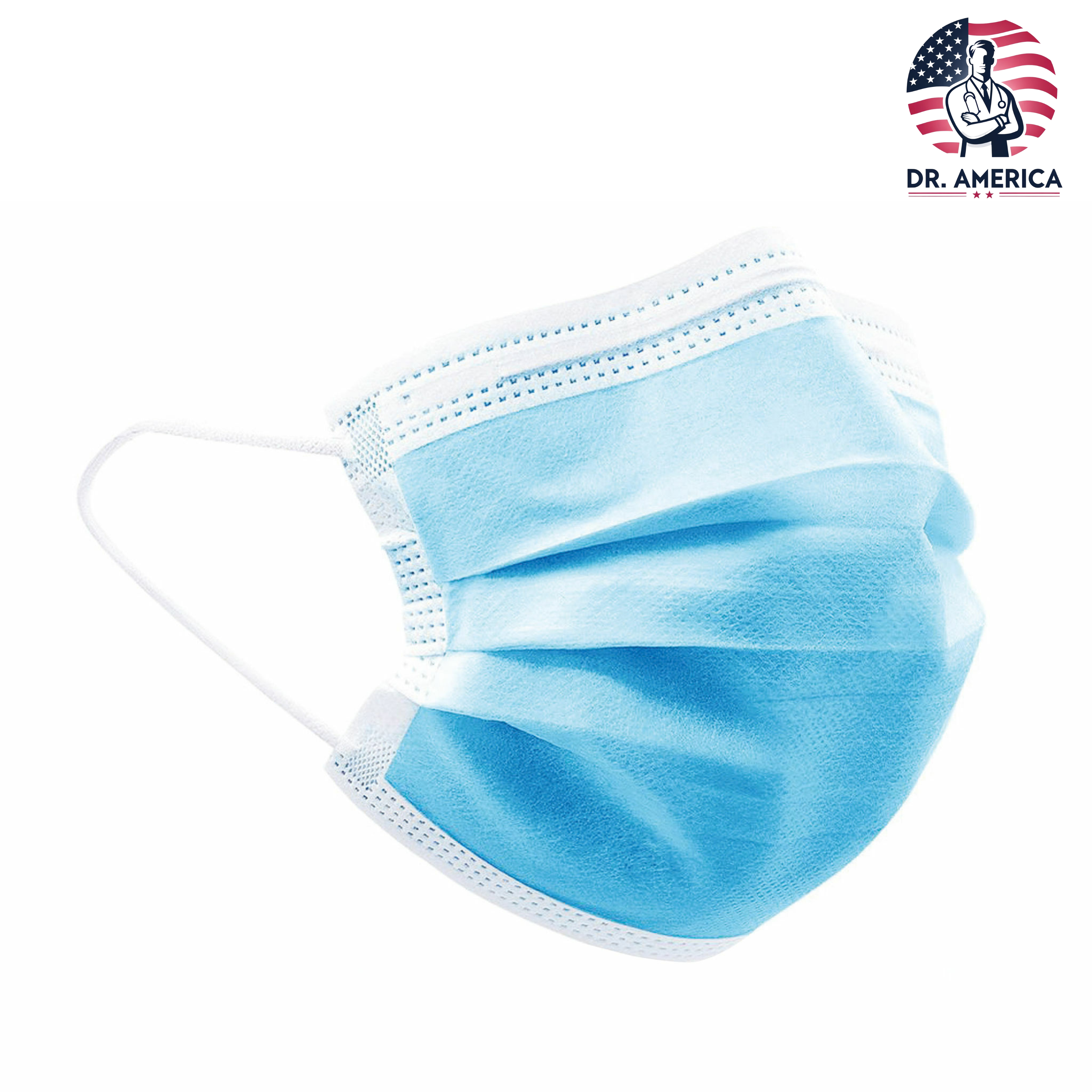 3Ply Disposable Procedure Face Mask – ASTM Level 1 (Minimum 95% bacteria filtration) – Dr. America