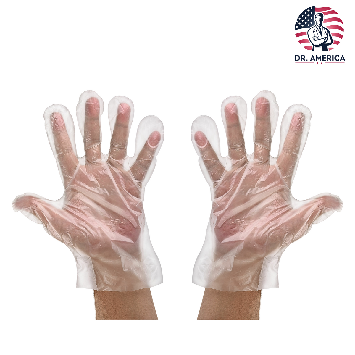Dr. America Transparent P.E Disposable Hand Gloves