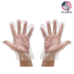 Dr. America Transparent P.E Disposable Hand Gloves
