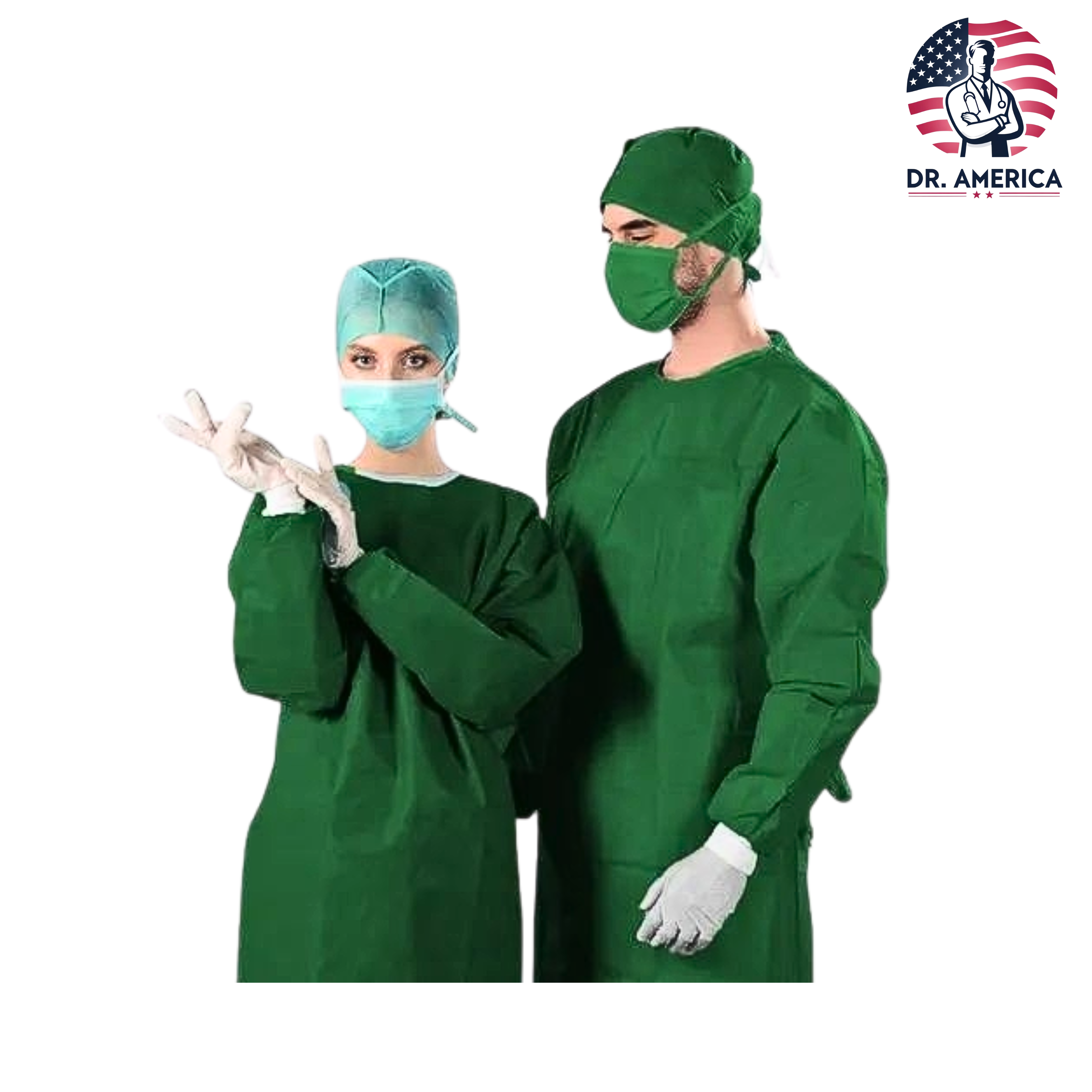 Dr. America Green - Reusable Medical Gowns